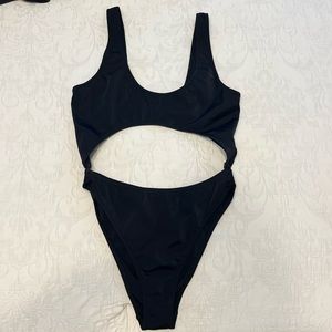 Pacsun Eco Black One Piece Swimsuit